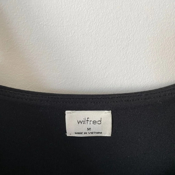 Aritzia Wilfred Ruched Lydia Mini Dress Black Size Medium - Picture 8 of 9